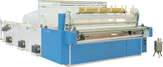 380V Slitter เครื่องทำเนื้อเยื่อห้องน้ำม้วนจัมโบ้อัตโนมัติ