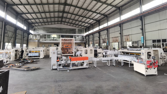 เครื่องม้วนกระดาษชำระความกว้าง 3500 มม. 11KW 400m / นาทีพร้อมเครื่องห่อ